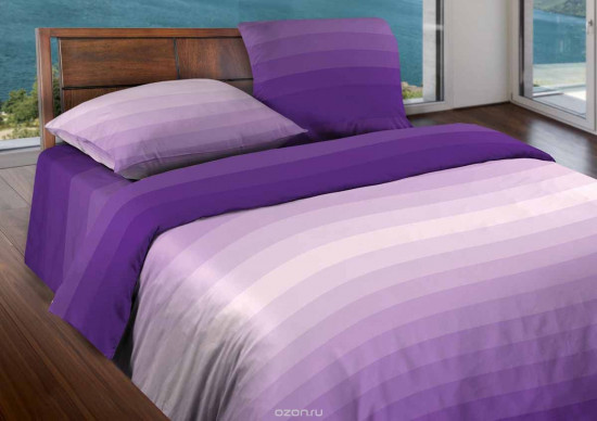 Комплект постельного белья «Flow Violet» (1,5-спальный, БИОкомфорт, 2 наволочки 70х70)