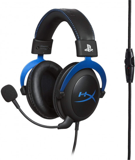 Наушники-гарнитура игровые HyperX HX-HSCLS-BL/EM Cloud Blue for PS4