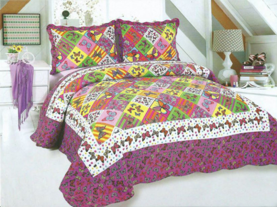 Покрывало «Patchwork» (евро, хлопок, 230×250, 2 наволочки 50×70)