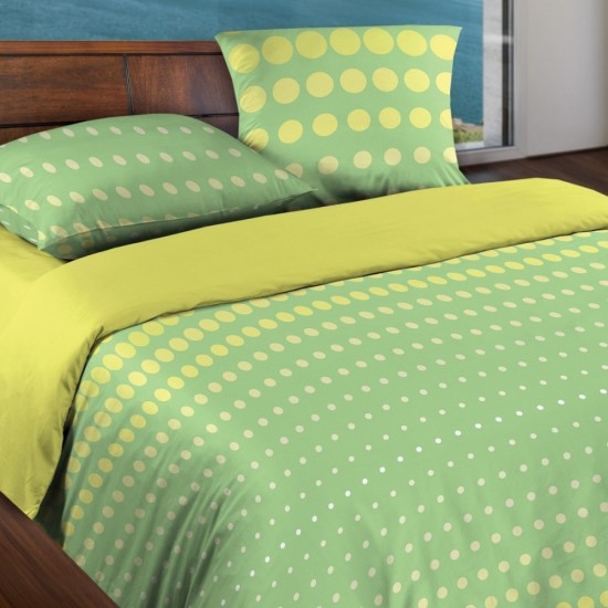 Комплект постельного белья «Dot Green» (арт. 15186, евро, БИОкомфорт, 2 наволочки 70х70)