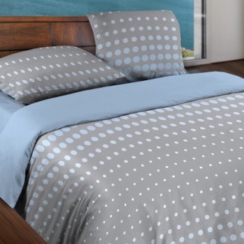 Комплект постельного белья «Dot Grey» (арт. 15186/1, 1,5-спальный, БИОкомфорт, 2 наволочки 70х70)